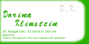 dorina klimstein business card